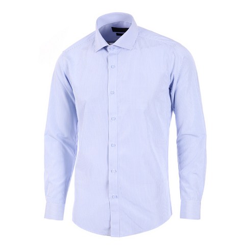 로베르따디카메리노 남성용 폴리100% 스트라이프 블루 긴소매 셔츠 RL1-352-2