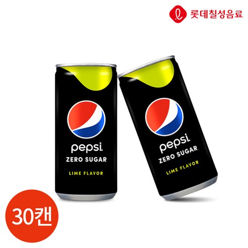 롯데 펩시 제로 슈거 라임 210ml x 30캔, 30개