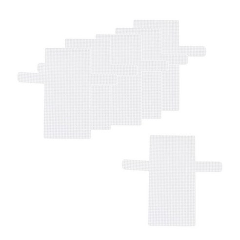 크로스 스티치 diy 공예 포인트 크로 셰 뜨개질 포인트에 대한 6 x 직사각형 투명 메쉬 플라스틱 캔버스 시트, 하얀, 디어렛