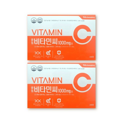 광동제약 비타민C 1000mg x240정(8개월분), 240정, 2개