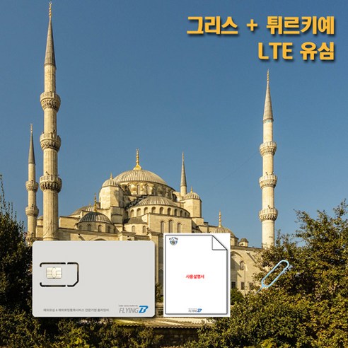 그리스 터키 통합유심 LTE 데이터유심 데이플랜, 매일 LTE 500MB+저속무제한, 11일