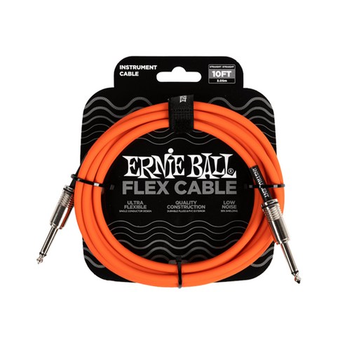 어니볼 기타케이블 FLEX CABLE 5.5 10FT 3M, 오렌지, 1개
