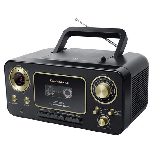 Studebaker Sb2135Bg 클래식 소형 레트로 라디오 카세트 Portable Stereo V8