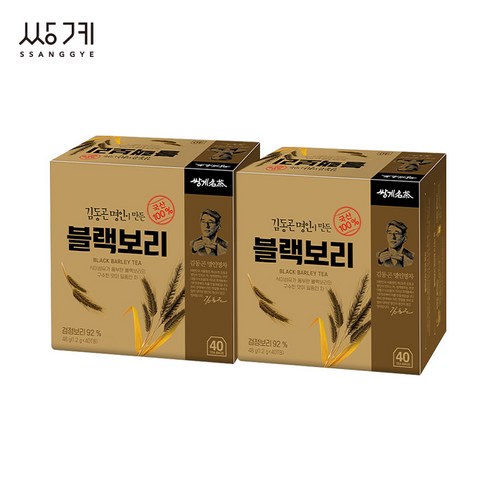 쌍계 김동곤명인 블랙보리차 80T (국내산), 1.2g, 40개입, 8개