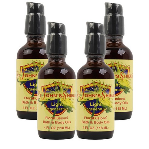 플라워에센스서비시즈 세인트 존스 쉴드 허벌 플라워 오일, 120ml, 4개