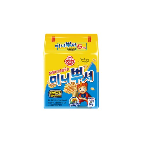 오뚜기 미니뿌셔 바베큐맛, 55g, 10개