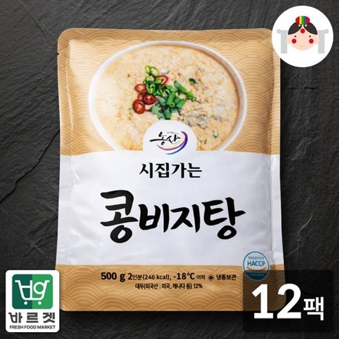 시집가는농산 시집가는 콩비지탕 500g x 12팩 / 바르겟, 500g, 12개