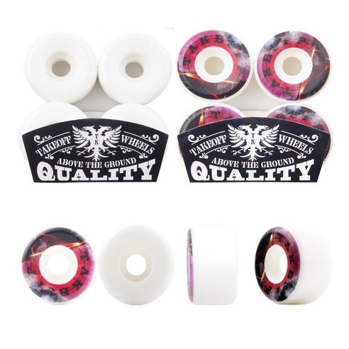Take Off 52mm 스케이트보드 하드 휠 고급형 트릭 주행 슬라이드 알리, 퍼플, 1개