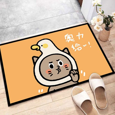 만화 욕실 매트리스 흡수 미끄럼 방지 입구 입구 매트리스 화장실 발판 화장실 매트리스 입구, 올리브