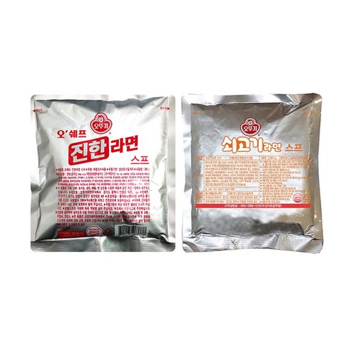 오뚜기 진한라면 스프+쇠고기라면 스프 각1봉, 569g, 1세트