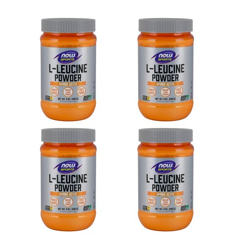 나우푸드 L-류신 파우더 글루텐 프리 비건, 255g, 4개