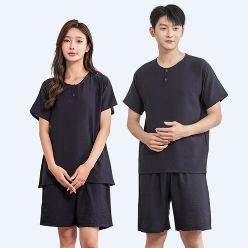 캐리루시 커플용 인견 잠옷 상하의 세트