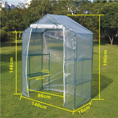 대형 조립식 비닐하우스 온실 옥상, 1.4x0.7x1.95 미터