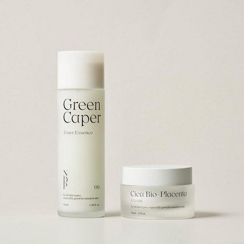 [내추럴더마 프로젝트]그린케이퍼 토너 에센스 130ml + 시카 바이오 플라센타 크림 50ml 2종 세트