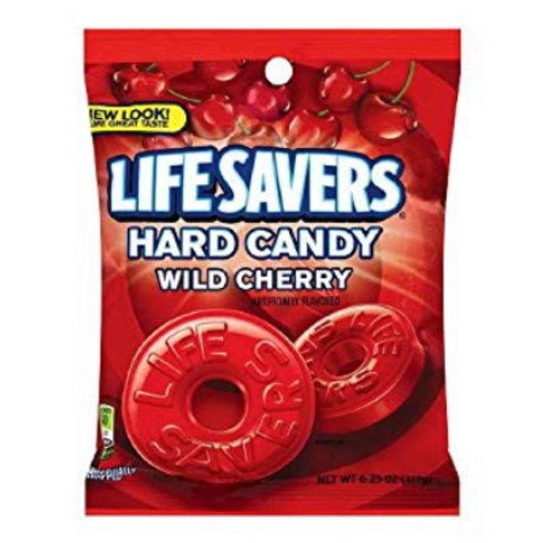 lifesavers 14.5온스(2팩) 개별 포장 하드 캔디 공유 사이즈(와일드 체리) 빨간색 29온스 미국코스트코, 2개, 411.1g