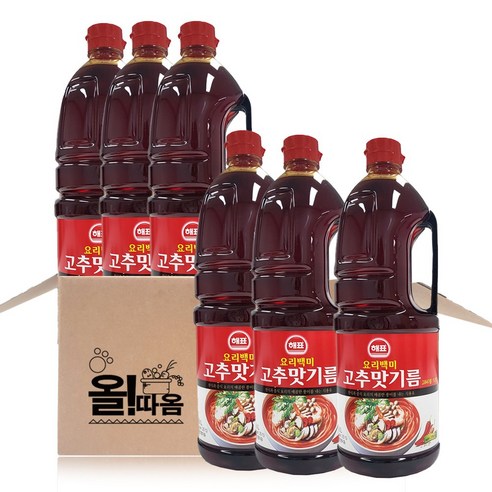 (올따옴) 사조해표 고추맛기름 1.8L 6입, 1개