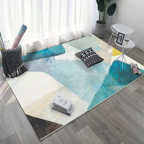 북유럽 바람 카펫 매트 거실 침실 카펫, 50 × 80cm, 깃털 01