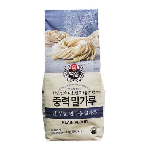 CJ 백설밀가루중력 1kg, 1개