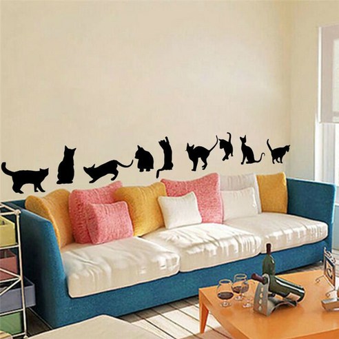 위드코코 데코 북유럽 벽면 리폼 포인트 동물 고양이 강아지 인테리어 방 꾸미기 스티커 시트지, type 21