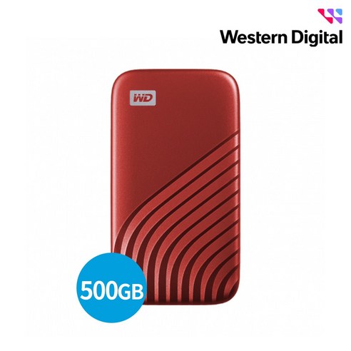WD My Passport SSD, Red, 500GB, WDBAGF5000ARD-WESN