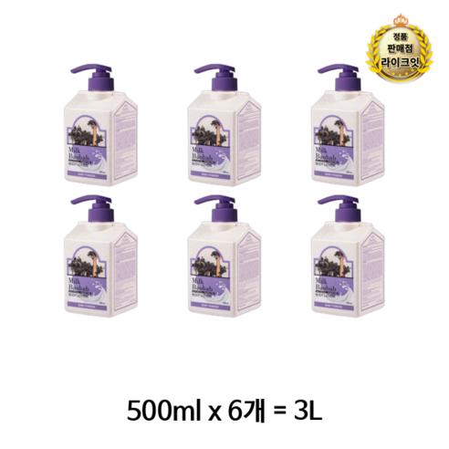 라이크잇 밀크바오밥 바디로션 베이비파우더향, 500ml, 6개