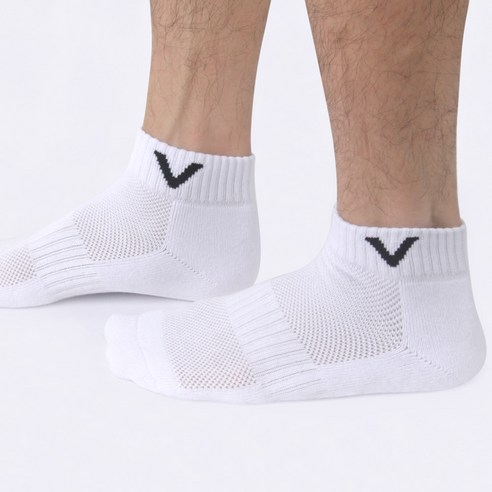 편안함, 스타일, 다목적성을 갖춘 발렌티노크리스티 V 하프 메쉬 쿠션 스포츠양말