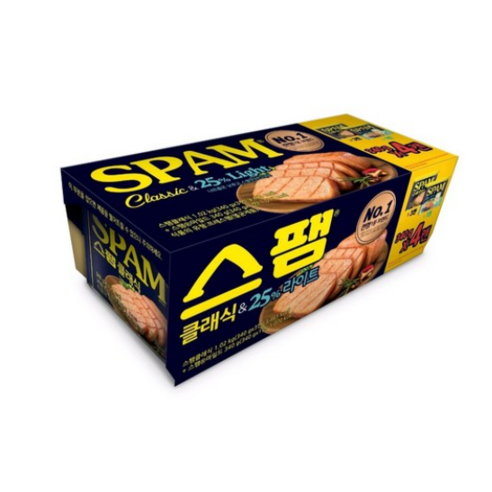 스팸 클래식 340g 3p + 25% 라이트 1p, 2세트