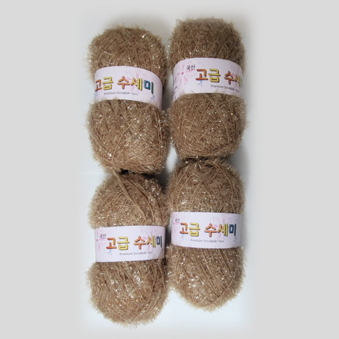 울클럽 별꽃수세미 만들기 DIY 고급수세미실 80g 4볼세트 (총 320g), 172베이지브라운, 1개