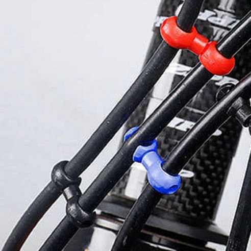자전거 부품 정리 클립 세트 - 케이블 고정용, 파랑10P00661WT
