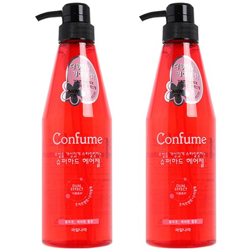 과일나라 컨퓸 헤어 슈퍼하드젤 600ml 헤어젤 1+1 옵션 선택1, 슈퍼하드젤 600ml1+1, 2개