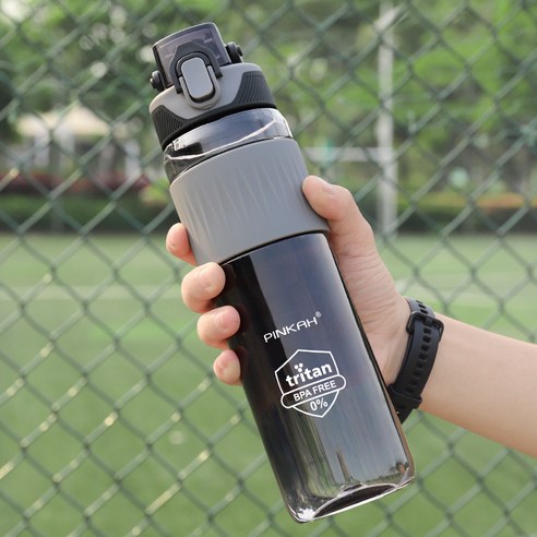 DFMEI 스포츠 물컵 남 여름 주전자 휴대용 컵 앤티크 페트병, 750ML 유령 블랙