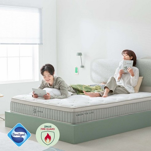 지누스 그린티 럭스S 스프링 매트리스 25cm/슈퍼싱글, 없음