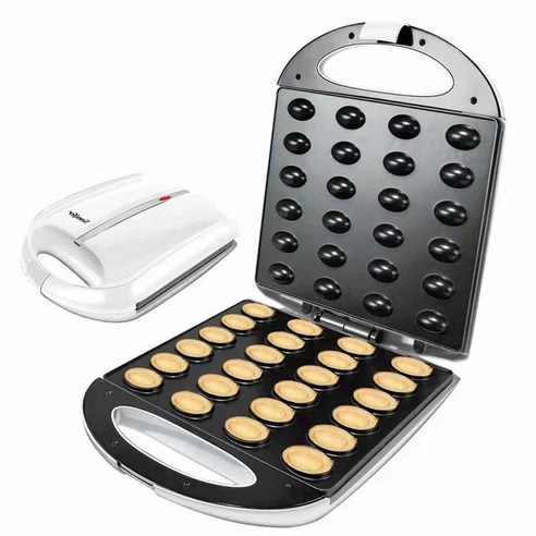 땅콩빵기계 커피콩빵 휴게소 카페 델리만쥬 24P 전기 업소용 간식, 와플 메이커-블랙