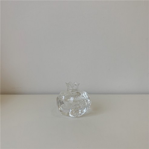 * 아름다운 작은 이모 * 크리 에이 티브 간단한 작은 석류 유리 꽃병 데스크탑 수경 귀여운 Hydropomegranate 꽃 장식품, 작은 석류 꽃병, 하나