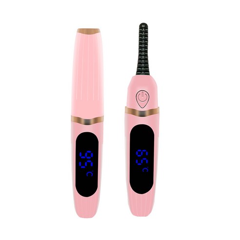 속눈썹 스트레이트너, 전동 속눈썹 뷰러-USB 스크린 디스플레이-핑크