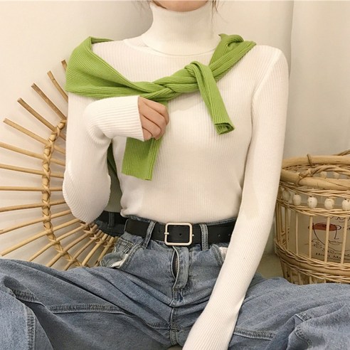로지 골지 목폴라 - 사계절용 여성용 아이템