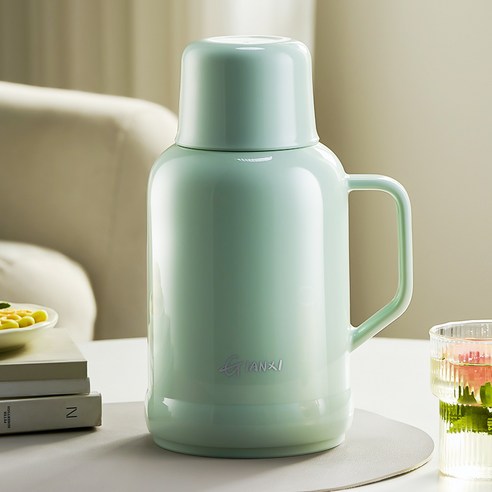 GIANXI 보온보냉 주전자 고성능 유리안감 진공보냉병, 1개, 녹색, 1000ml