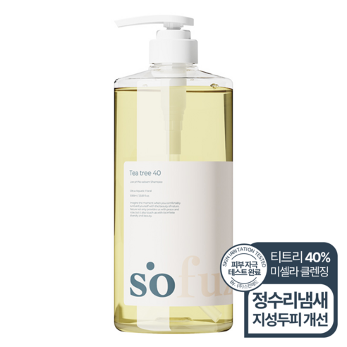 소퍼즈 티트리 40 약산성 지성 샴푸 시트러스향, 1개, 1L
