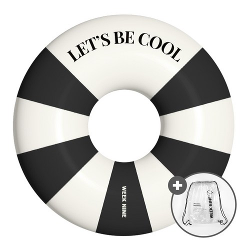 위크나인 스트라이프 물놀이용품 튜브, 블랙, 1개