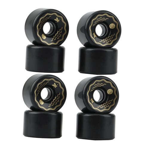 Xzante FIRE SHELL 4 개/대 60X45mm 80A 크루저 스케이트 보드 바퀴 PU 롱, 검은 색