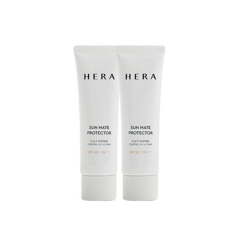 헤라 선 메이트 프로텍터 선크림 SPF50+ PA+++, 50ml, 2개로 피부를 보호하세요!