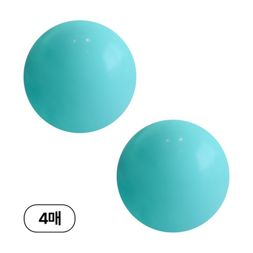 디어플레이스 90cm 대형 원형 풍선, 4매, 05_터콰이즈블루
