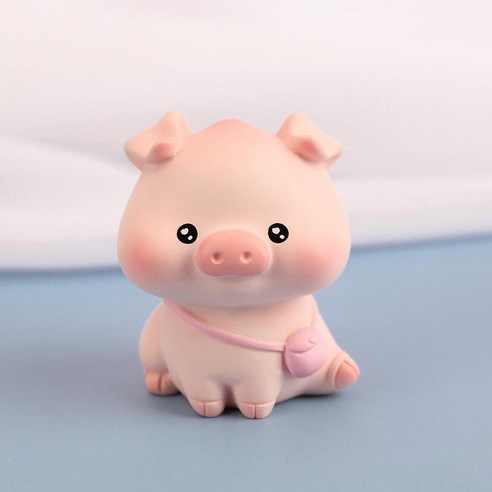 복숭아 돼지 수지 공예품 장식품, 복숭아 돼지 트럼펫 A-멍하니 돼지