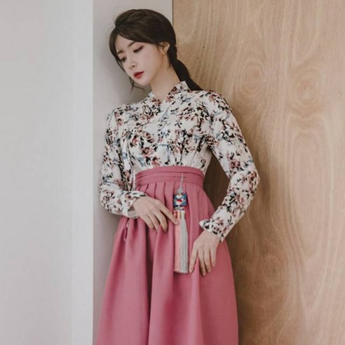 생활한복세트 회양목 저고리 + 나은 로즈 허리치마