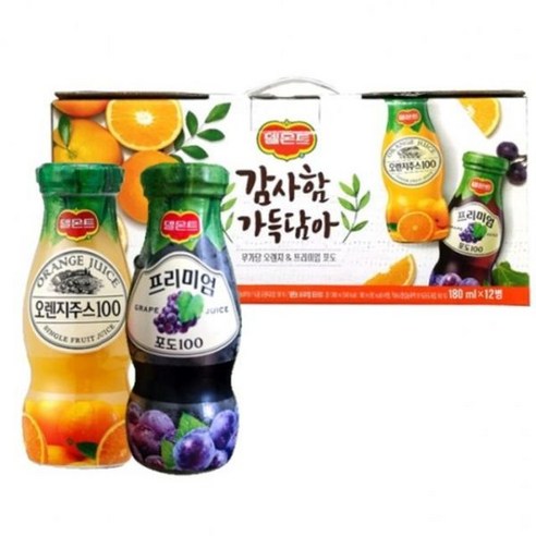 델몬트 감사함 가득담아 180mlx12병x2set, 180ml, 24개