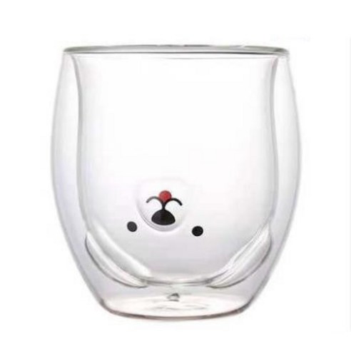 다나에 높은 붕규산 유리 이중층 컵 투명 절연 커피 컵, 강아지, 201-300ml