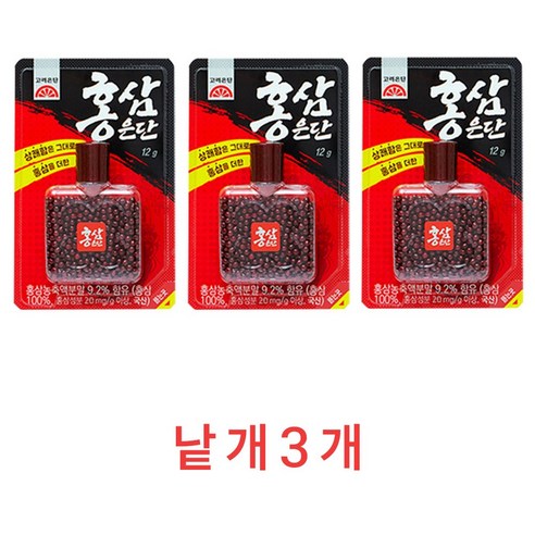 고려은단 홍삼은단 12g x 3개, 1세트