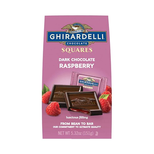 기라델리 초콜릿 스퀘어, 1개, Dark Raspberry, 151g