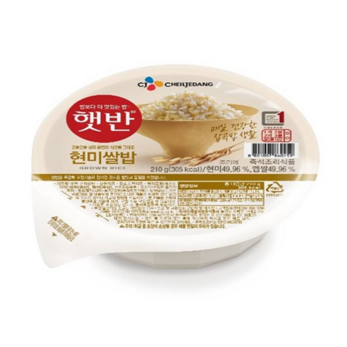 햇반 현미쌀밥, 210g, 24개