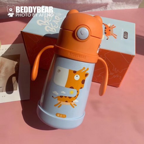 ZZJJC 아이디어 보온병 아이디어 텀블러 아웃도어 보온병, 기린, 200-400ML